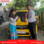 Serah Terima Honda Brio Kuning di Sragen - Honda Mobil Solo Sragen